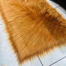 Load image into Gallery viewer, Golden Bedside Faux Fur Runner, Luxury Fluffy Runner - 60x150 Cm (2x5 feet)