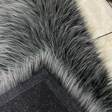 Load image into Gallery viewer, Grey Bedside Faux Fur Runner, Luxury Fluffy Runner - 60x150 Cm