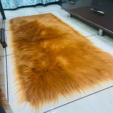 Load image into Gallery viewer, Golden Bedside Faux Fur Runner, Luxury Fluffy Runner - 60x150 Cm (2x5 feet)