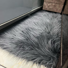 Load image into Gallery viewer, Gray Faux Fur Rug, Luxury Fluffy Rugs