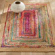 Load image into Gallery viewer, Braided Natural Jute Multicolor Hand-Woven Area Rug/Carpet/Mat