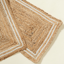 Load image into Gallery viewer, White Beige, Table Runner, Braided Handmade Handwoven Mat for Dining Table ( Beige, 54x12 inches)