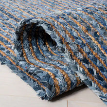 Load image into Gallery viewer, Braided Natural Jute & Denim Bedside Runner
