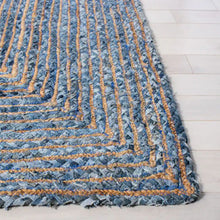 Load image into Gallery viewer, Braided Natural Jute & Denim Bedside Runner