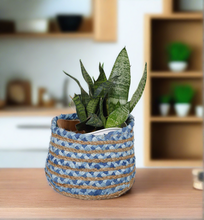Load image into Gallery viewer, Denim & Jute - Planter Pots/Storage Basket