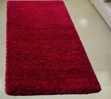 Load image into Gallery viewer, Red Plain Soft Shaggy Bedside runner