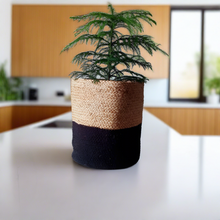 Load image into Gallery viewer, Jute & Black - Planter Pots/Storage Basket
