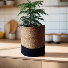 Load image into Gallery viewer, Black & Jute - Planter Pots/Storage Basket