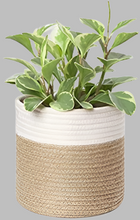 Load image into Gallery viewer, White & Jute - Planter Pots/Storage Basket