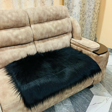 Load image into Gallery viewer, Black Faux Fur Mat, Luxury Fluffy Area Rug - 2x3 feet