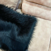 Load image into Gallery viewer, Black Faux Fur Mat, Luxury Fluffy Area Rug - 2x3 feet