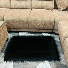 Load image into Gallery viewer, Black Faux Fur Mat, Luxury Fluffy Area Rug - 2x3 feet