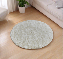 Load image into Gallery viewer, Cream Plain  - Premium Round Shaggy Rug