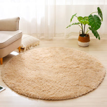 Load image into Gallery viewer, Cream Plain - Premium Round Shaggy Rug
