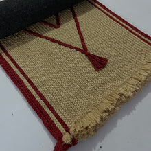 Load image into Gallery viewer, Luxurious Microfiber Braided Runner Beige with Red - 2 Feet x 5 Feet