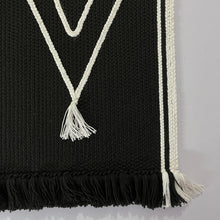 Load image into Gallery viewer, Luxurious Microfiber Braided Runner Black with white - 2 Feet x 5 Feet