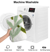 Load image into Gallery viewer, Super Soft Anti Skid (40x60 cm) Microfiber Mat for Bathroom/Bedroom/Kitchen - Green Leaf