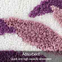 Load image into Gallery viewer, Super Soft Anti Skid (40x60 cm) Microfiber Mat for Bathroom/Bedroom/Kitchen - Purple Leaf