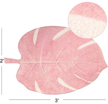 Load image into Gallery viewer, Super Soft Anti Skid (40x60 cm) Microfiber Mat for Bathroom/Bedroom/Kitchen - Leaf Pink