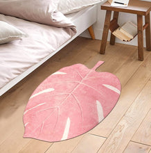 Load image into Gallery viewer, Super Soft Anti Skid (40x60 cm) Microfiber Mat for Bathroom/Bedroom/Kitchen - Leaf Pink