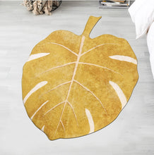 Load image into Gallery viewer, Super Soft Anti Skid (40x60 cm) Microfiber Mat for Bathroom/Bedroom/Kitchen - Leaf Golden