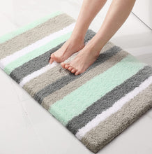 Load image into Gallery viewer, Super Soft Anti Skid (40x60 cm) Microfiber Mat for Bathroom/Bedroom/Kitchen - Green Multi