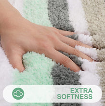 Load image into Gallery viewer, Super Soft Anti Skid (40x60 cm) Microfiber Mat for Bathroom/Bedroom/Kitchen - Green Multi