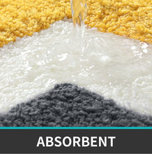 Load image into Gallery viewer, Super Soft Anti Skid (40x60 cm) Microfiber Mat for Bathroom/Bedroom/Kitchen - Yellow Zigzag