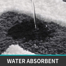 Load image into Gallery viewer, Super Soft Anti Skid (40x60 cm) Microfiber Mat for Bathroom/Bedroom/Kitchen - Gray Cross