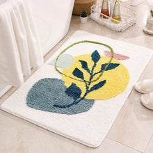Load image into Gallery viewer, Super Soft Anti Skid (40x60 cm) Microfiber Mat for Bathroom/Bedroom/Kitchen - White Multi