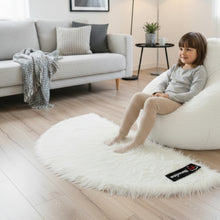 Load image into Gallery viewer, D Shape Bedside Faux Fur Runner, Luxury Fluffy Runner - 60x150 Cm - White