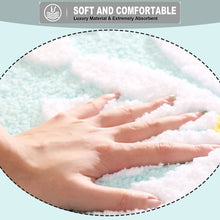 Load image into Gallery viewer, Super Soft Anti Skid (40x60 cm) Microfiber Mat for Bathroom/Bedroom/Kitchen - Aqua