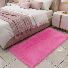 Load image into Gallery viewer, Pink Bedside Faux Fur Runner, Luxury Fluffy Runner - 60x150 Cm