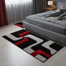 Load image into Gallery viewer, Black Multi Beautiful Premium Shaggy Rug