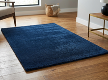 Load image into Gallery viewer, Ultra-Soft Microfiber Blue Shaggy Floor Mat – Luxury Plush Area Rug for Home Decor