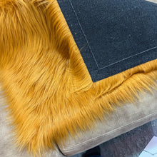Load image into Gallery viewer, Golden Faux Fur Mat, Luxury Fluffy Area Rug - 2x3 feet