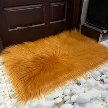 Load image into Gallery viewer, Golden Faux Fur Mat, Luxury Fluffy Area Rug - 2x3 feet