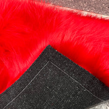 Load image into Gallery viewer, Red Faux Fur Mat, Luxury Fluffy Area Rug - 2x2 feet