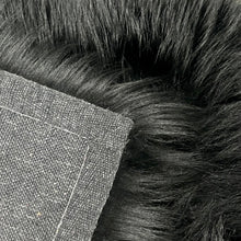 Load image into Gallery viewer, Black Faux Fur Mat, Luxury Fluffy Area Rug - 2x2 feet