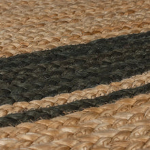 Load image into Gallery viewer, Square Border Braided Natural Rug Hand Woven Jute/Rug - Black, Beige