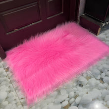 Load image into Gallery viewer, Pink Faux Fur Mat, Luxury Fluffy Area Rug - 2x3 feet