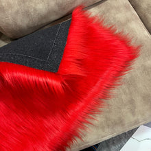 Load image into Gallery viewer, Red Faux Fur Mat, Luxury Fluffy Area Rug - 2x3 feet