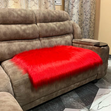 Load image into Gallery viewer, Red Faux Fur Mat, Luxury Fluffy Area Rug - 2x3 feet