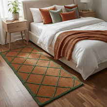 Load image into Gallery viewer, Luxurious Microfiber Braided Runner Hunter with Ochre - 2 Feet x 5 Feet