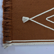 Load image into Gallery viewer, Luxurious Microfiber Braided Runner White with Russet - 2 Feet x 5 Feet