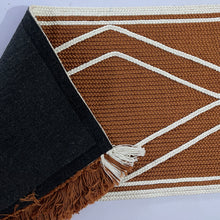 Load image into Gallery viewer, Luxurious Microfiber Braided Runner White with Russet - 2 Feet x 5 Feet