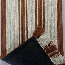 Load image into Gallery viewer, Luxurious Microfiber Braided Runner Brown with white - 2 Feet x 5 Feet