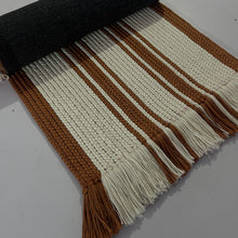 Load image into Gallery viewer, Luxurious Microfiber Braided Runner Brown with white - 2 Feet x 5 Feet