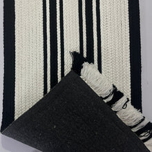 Load image into Gallery viewer, Luxurious Microfiber Braided Runner White, Black - 2 Feet x 5 Feet