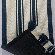 Load image into Gallery viewer, Luxurious Microfiber Braided Runner White, Blue - 2 Feet x 5 Feet